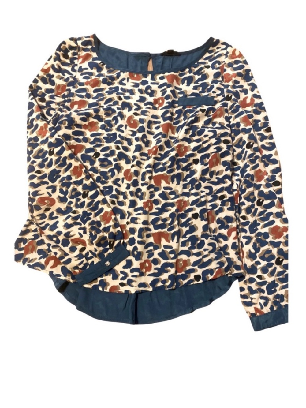 Edge Turquoise/Cream Blouse